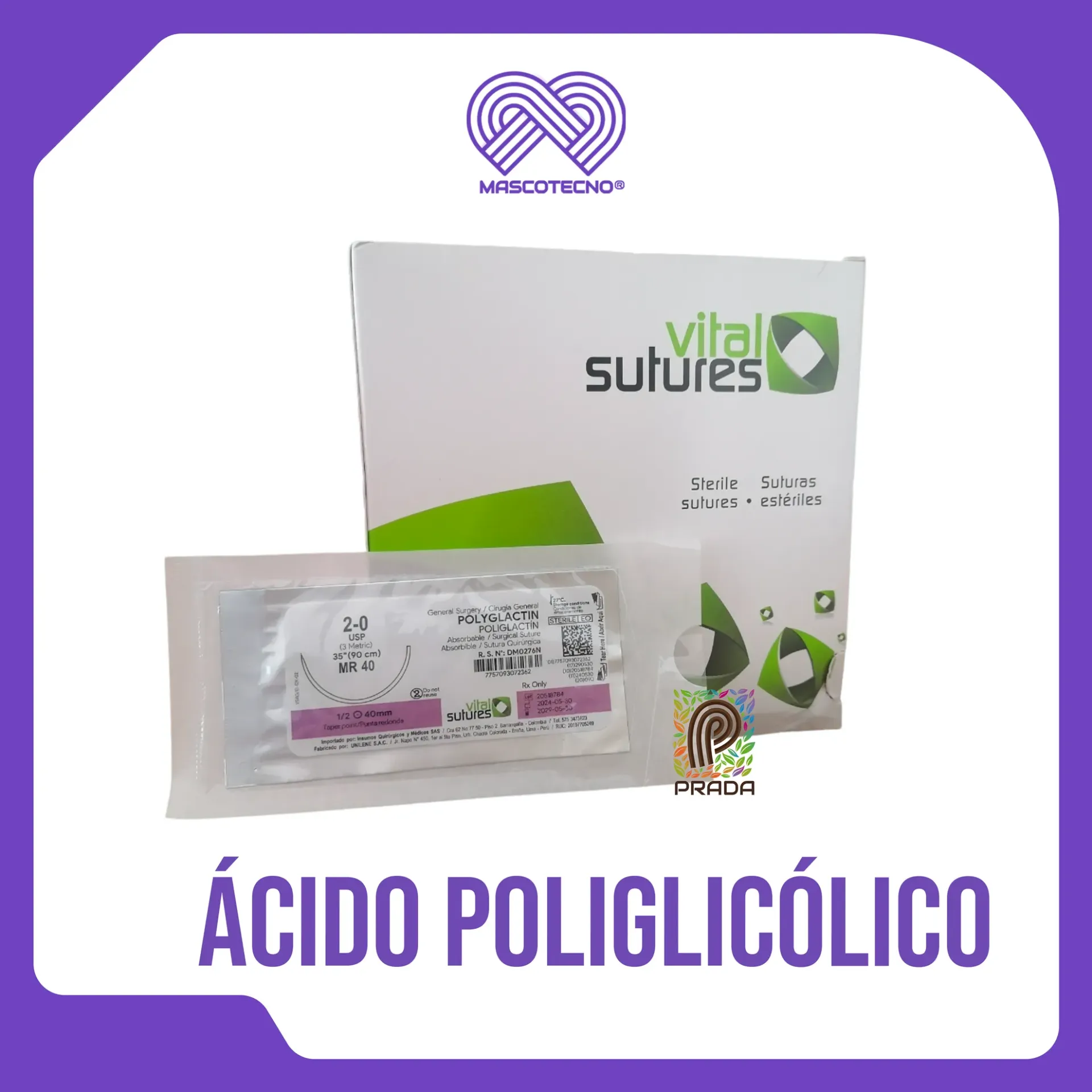 [7-0107-0090] ACIDO POLIGLICOLICO 2-0 X 90 CM