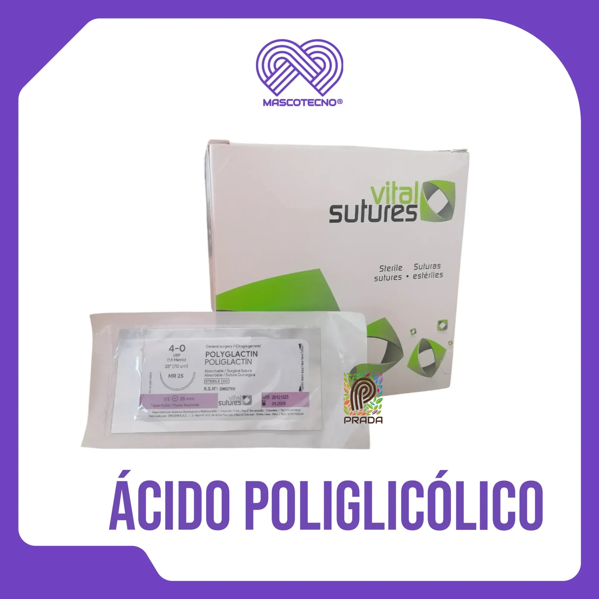 [7-0107-0087] ACIDO POLIGLICÓLICO 4-0 X 70 CM