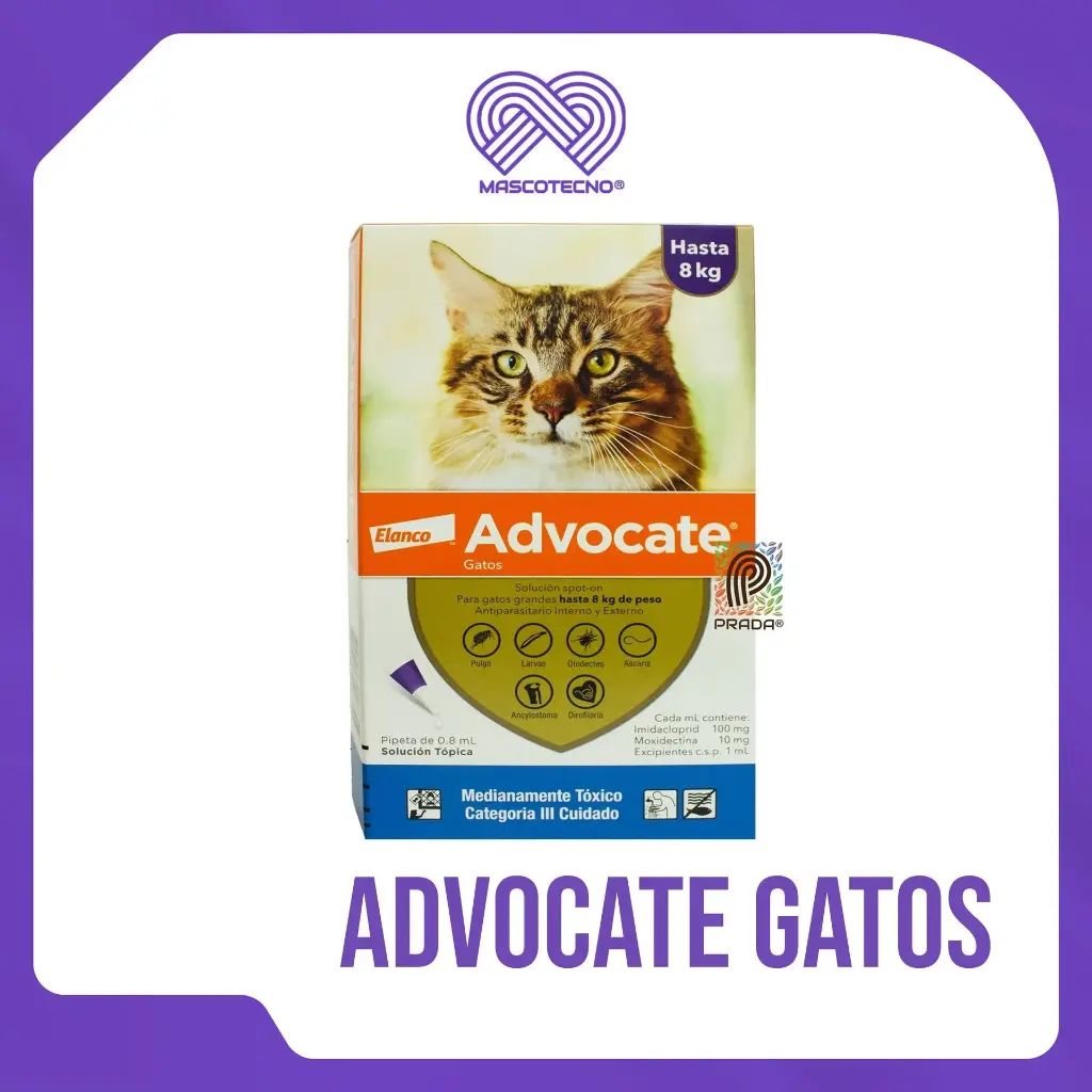 ADVOCATE GATOS HASTA 8 KG (X 1 UND)