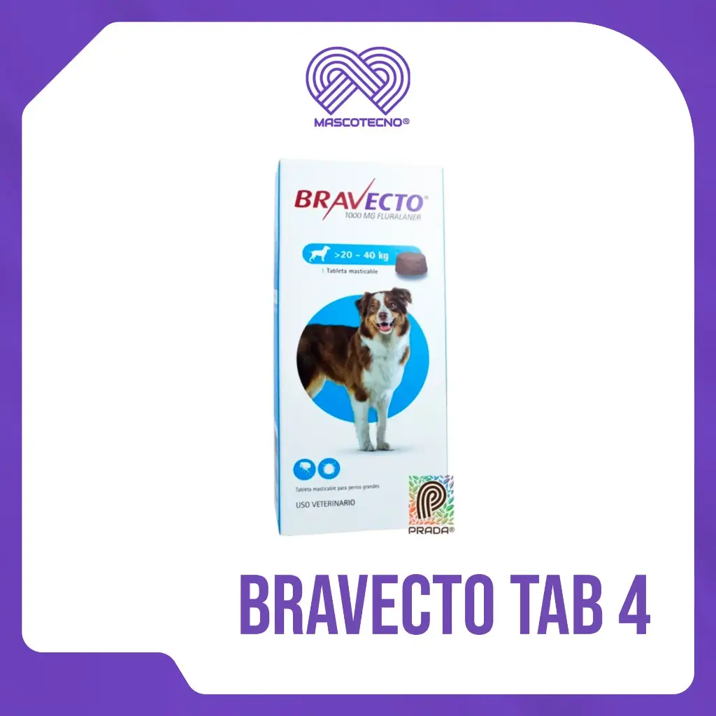 [7-0306-0232] BRAVECTO TAB 12 SEMANAS (20-40 KG) (AZUL)