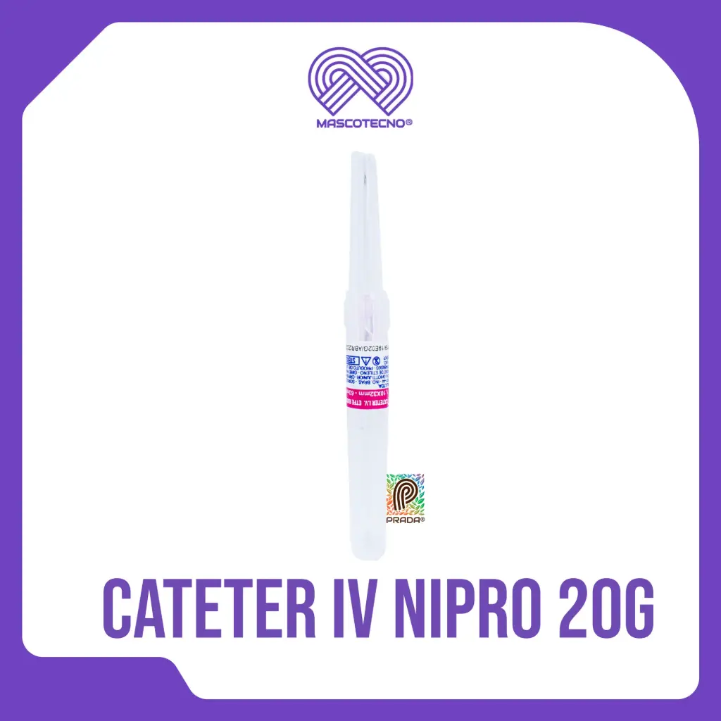 CATETER IV NIPRO 20G X 1-1/4 (ROSADO)