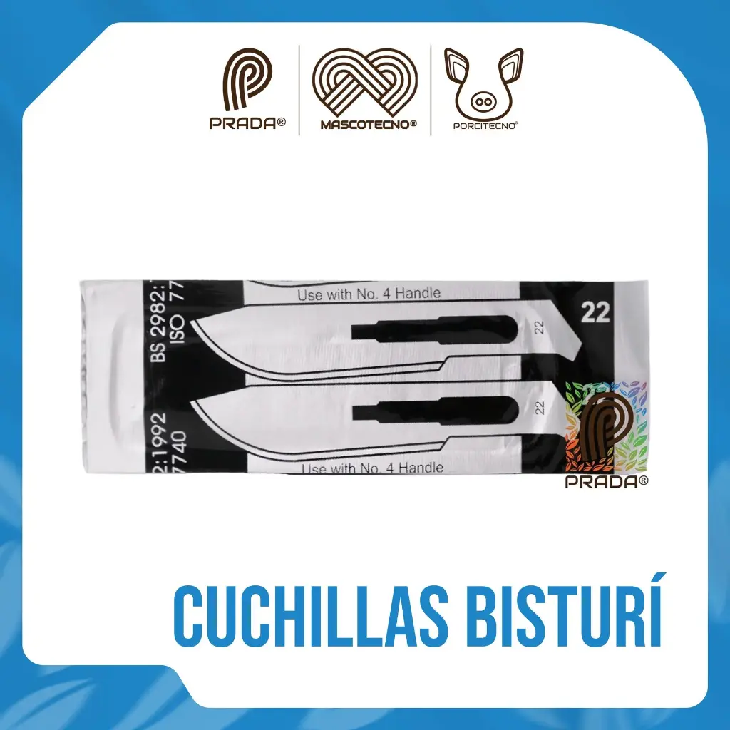 [7-0106-0371] CUCHILLAS PARA BISTURI # 22