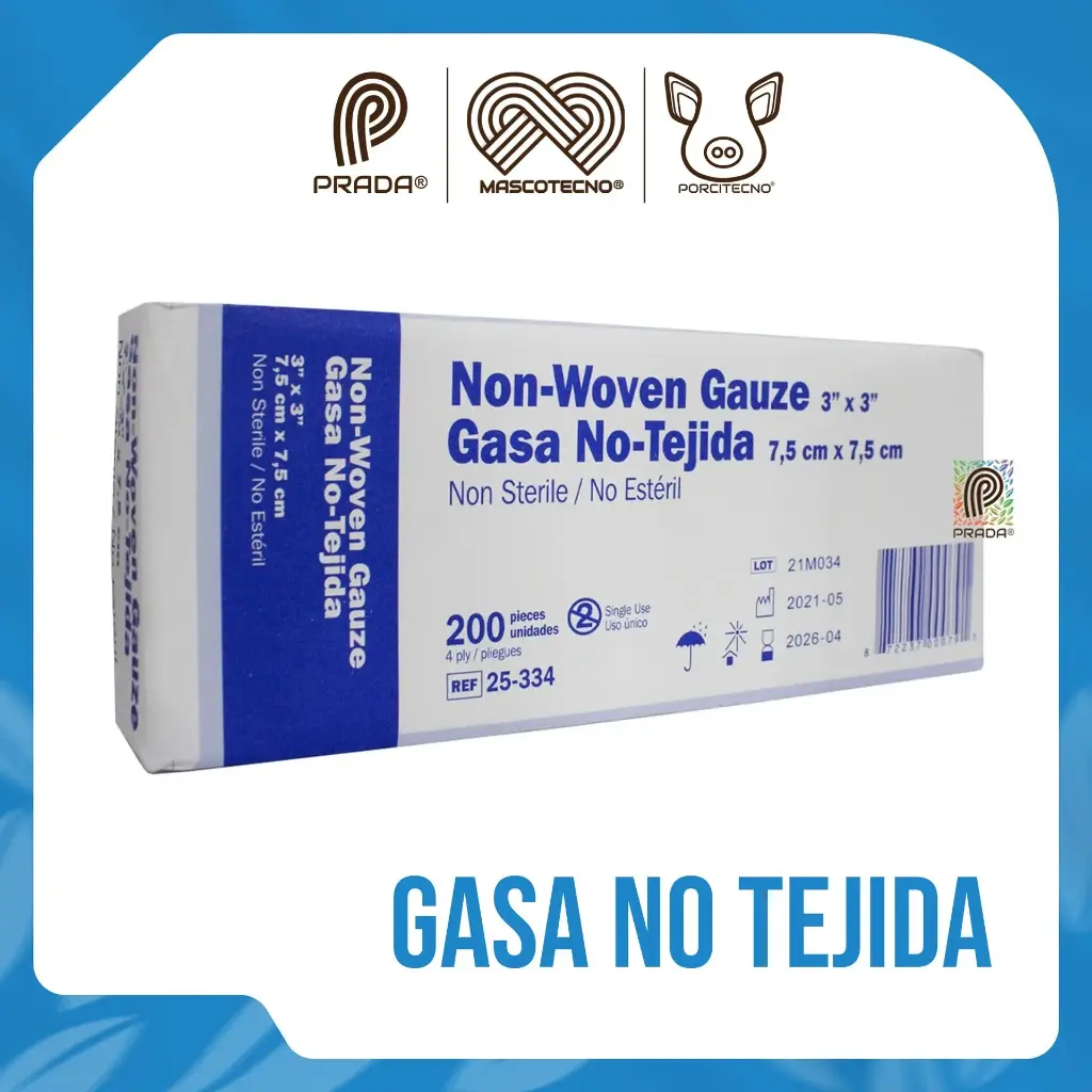 [7-0201-0574] GASA NO TEJIDA 7.5 X 7.5 CAJA X 200 UND