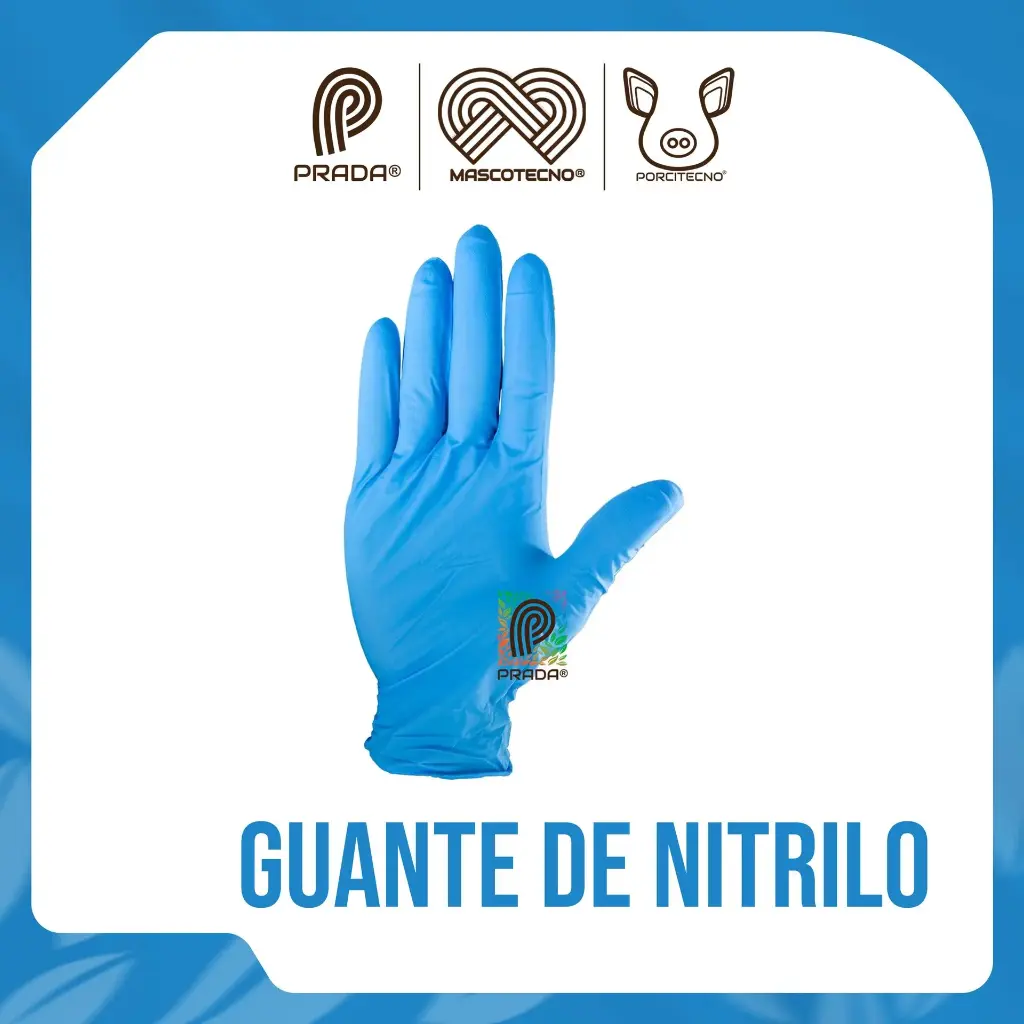 GUANTE NITRILO AZUL TALLA M CAJA X 100 UND