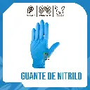 GUANTE NITRILO AZUL TALLA M CAJA X 100 UND