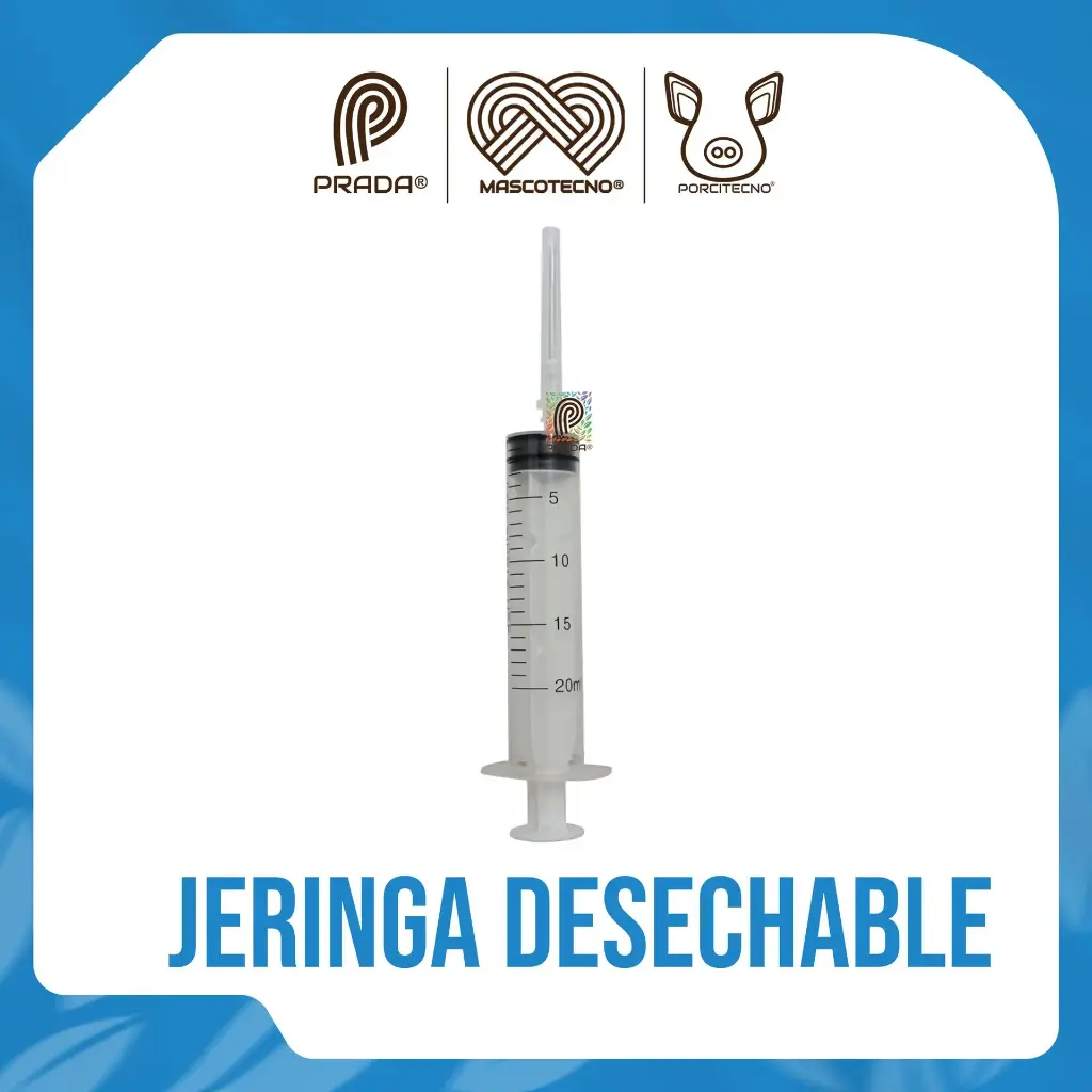 JERINGA DESECHABLE X 20 ML CON AGUJA 16 GR X 1 ½"