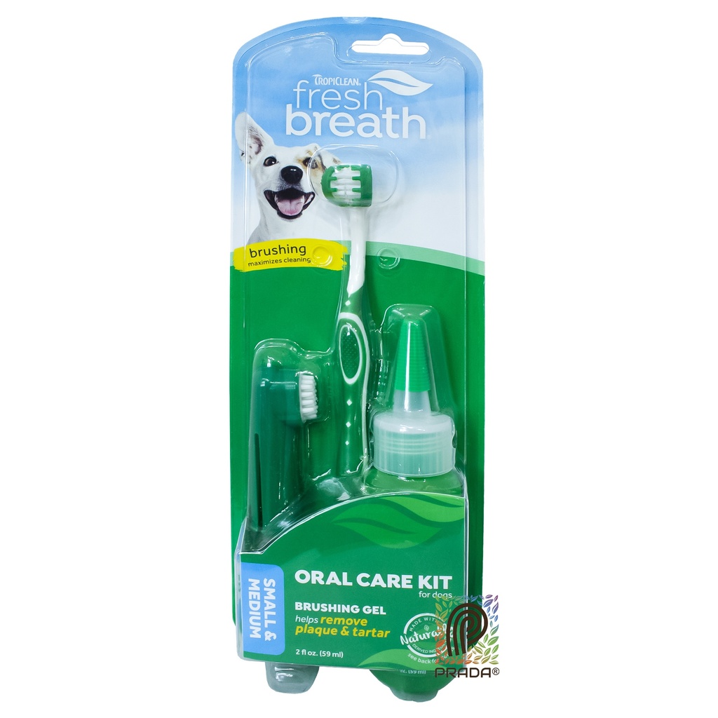 KIT CUIDADO ORAL PERRO MEDIANO - CLEAN TEETH - TROPICLEAN