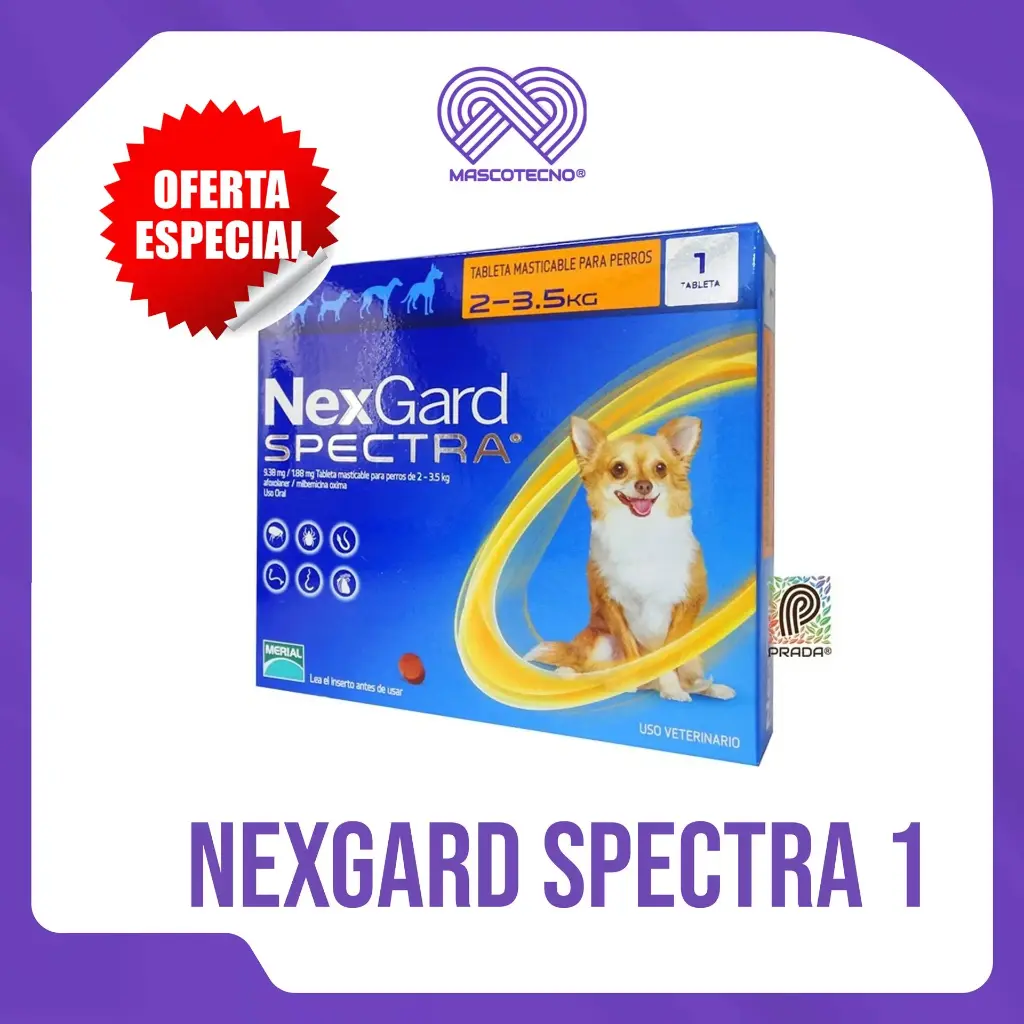 [7-0308-0746] NEXGARD SPECTRA 1 (2-3.5 KG) (NARANJA)