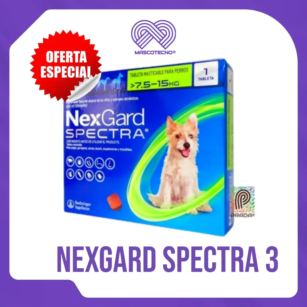 NEXGARD SPECTRA 3 (7.5-15 KG) (VERDE)