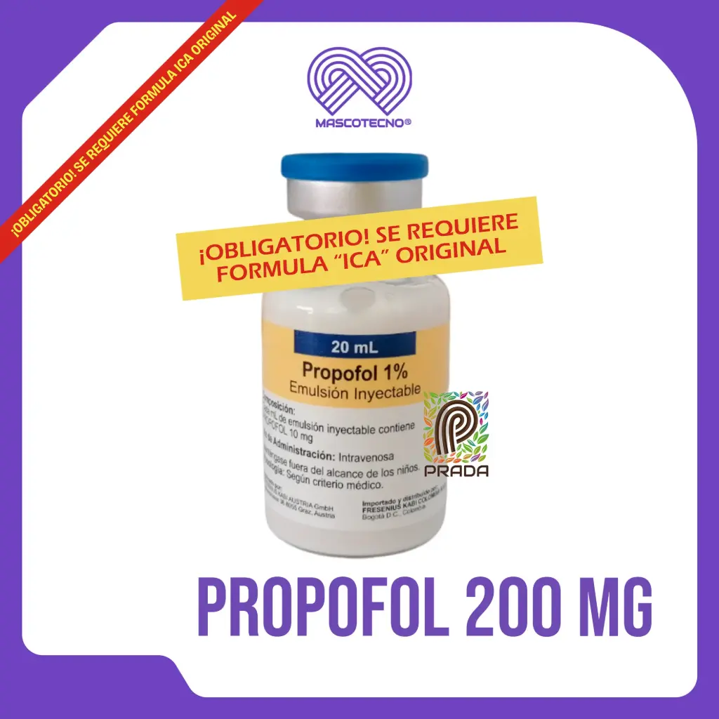 PROPOFOL 200 MG (1%) X 20 ML