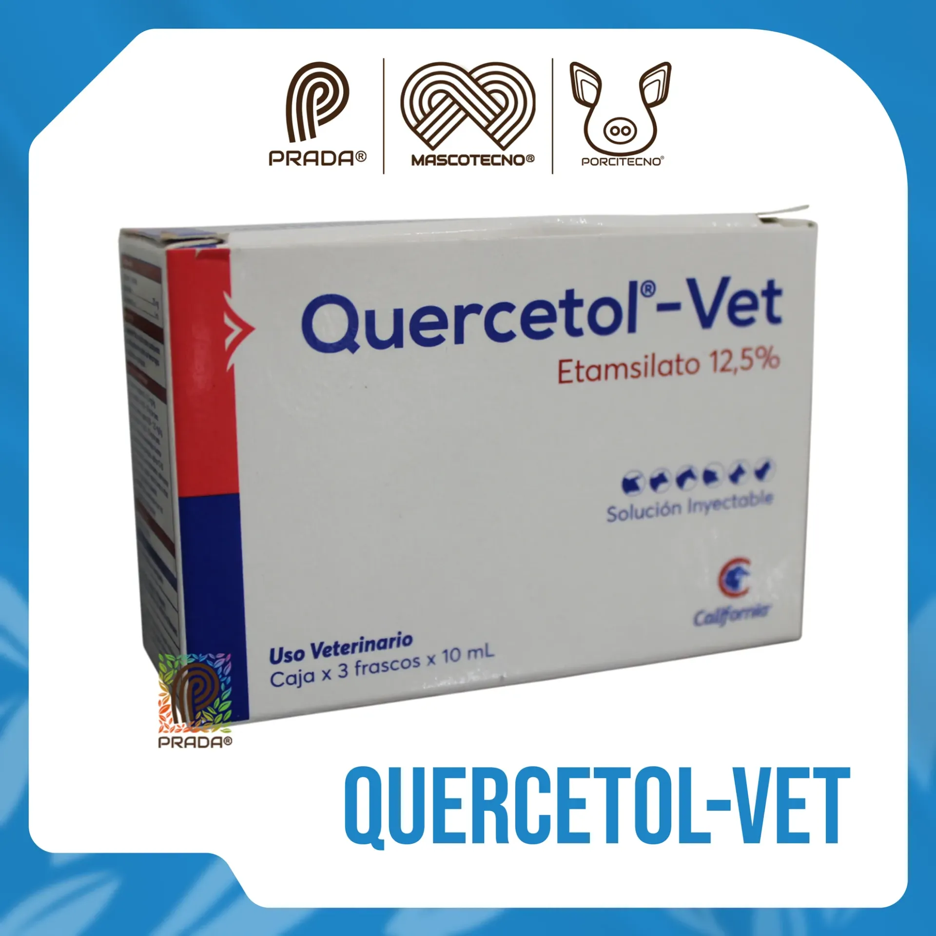 QUERCETOL-VET INY X 3 FRASCOS X 10 ML