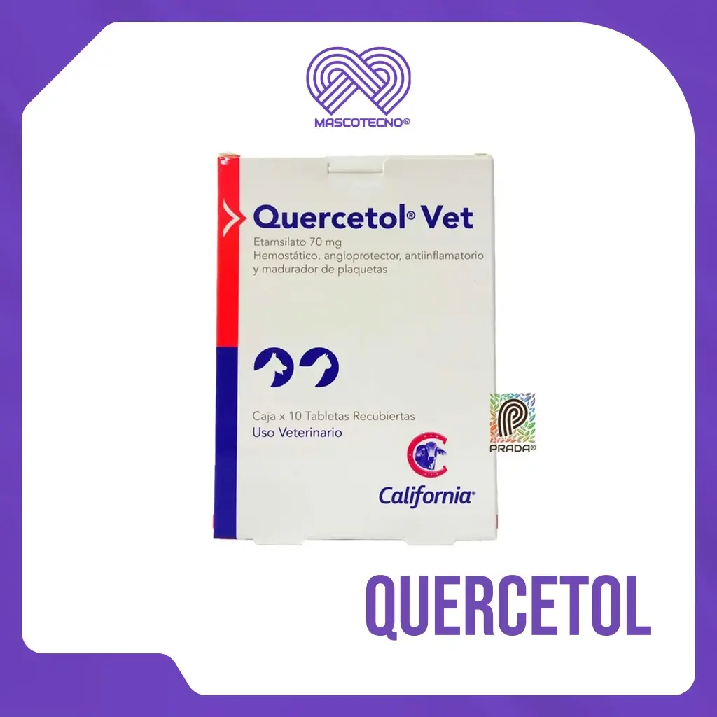 QUERCETOL VET 70 MG X 10 TABS