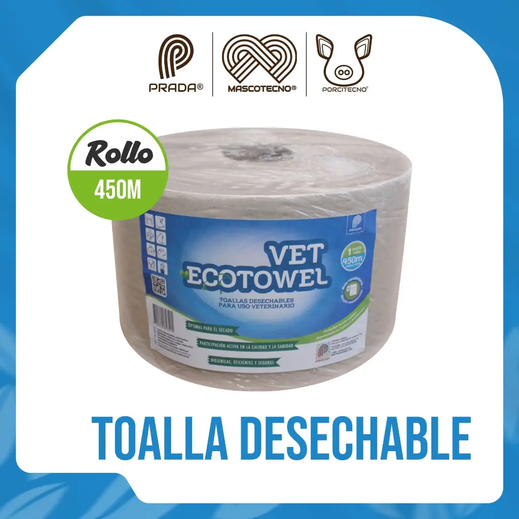 TOALLA VETERINARIA DESECHABLE VET ECOTOWEL 450M [07747]