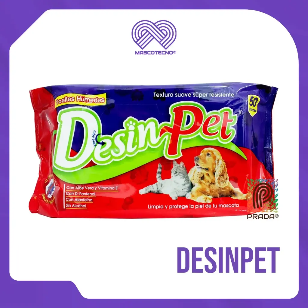 TOALLA HUMEDA DESINPET PAQ X 50 UN