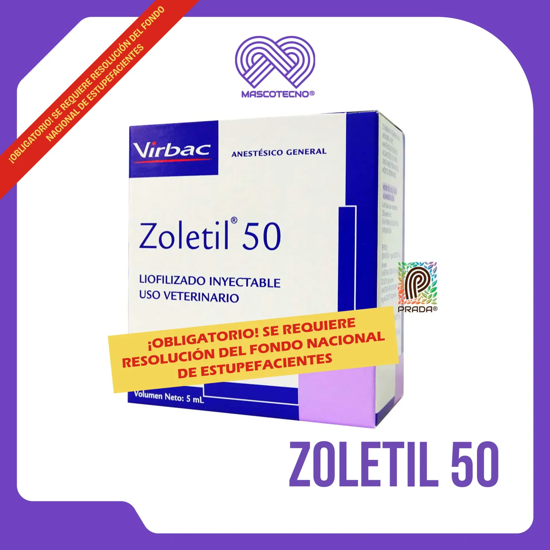 [7-0103-1102] ZOLETIL 50 X 5 ML
