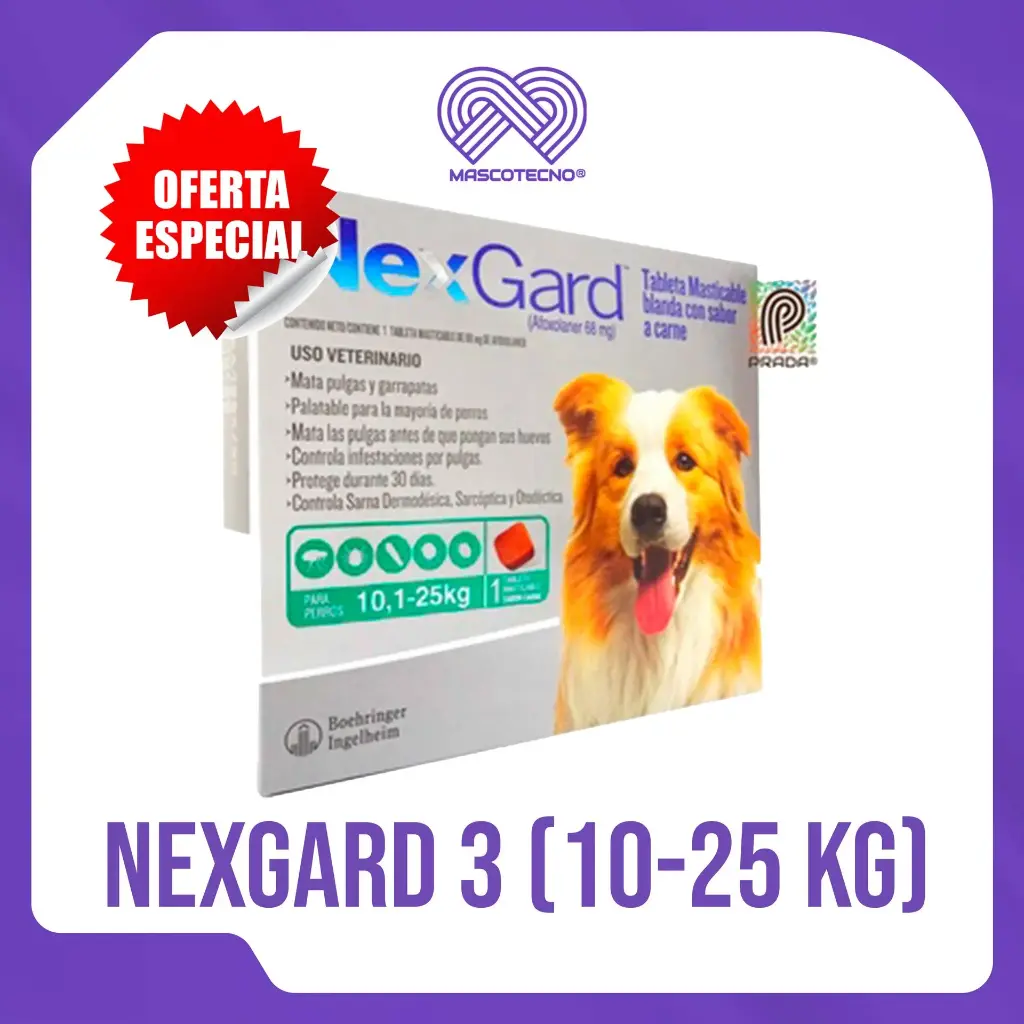 [7-0307-0741] NEXGARD 3 (10-25 KG) (VERDE)