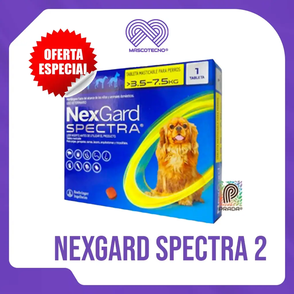 [7-0308-0747] NEXGARD SPECTRA 2 (3.5-7.5 KG) (AMARILLO)