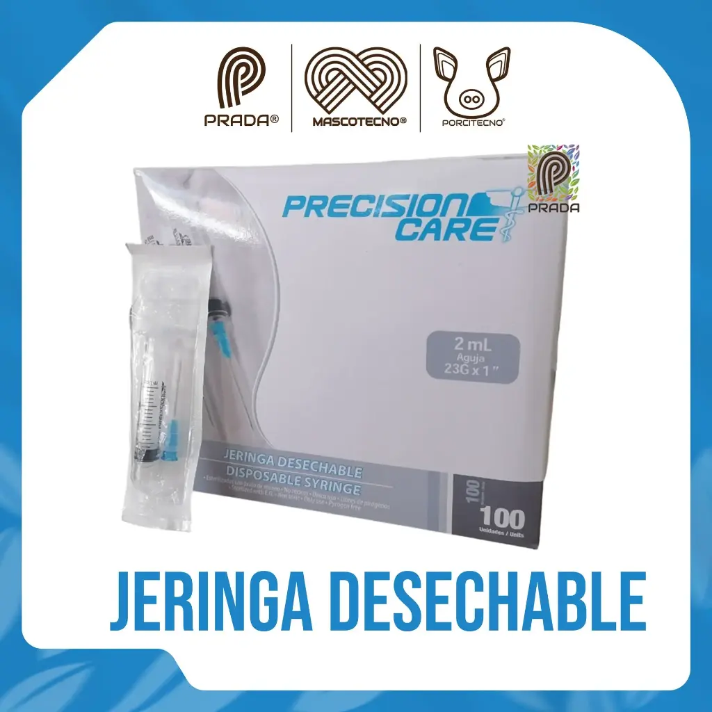 JERINGA DESECHABLE X 2 ML CON AGUJA 23G x 1"