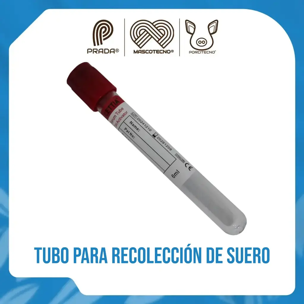 TUBO PARA RECOLECCION DE SUERO TAPA ROJA 6.0 ML (UNIDAD)