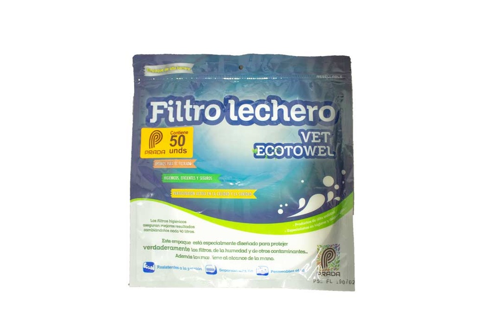 FILTRO LECHERO ECOTOWEL X 50 UND