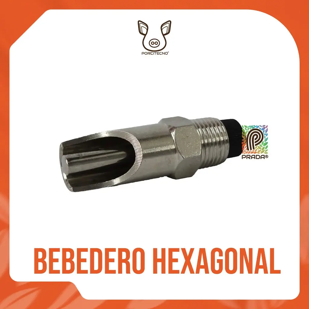 BEBEDERO HEXA NIPPLE ACERO INOX ADULTOS x 1/2 [07866]