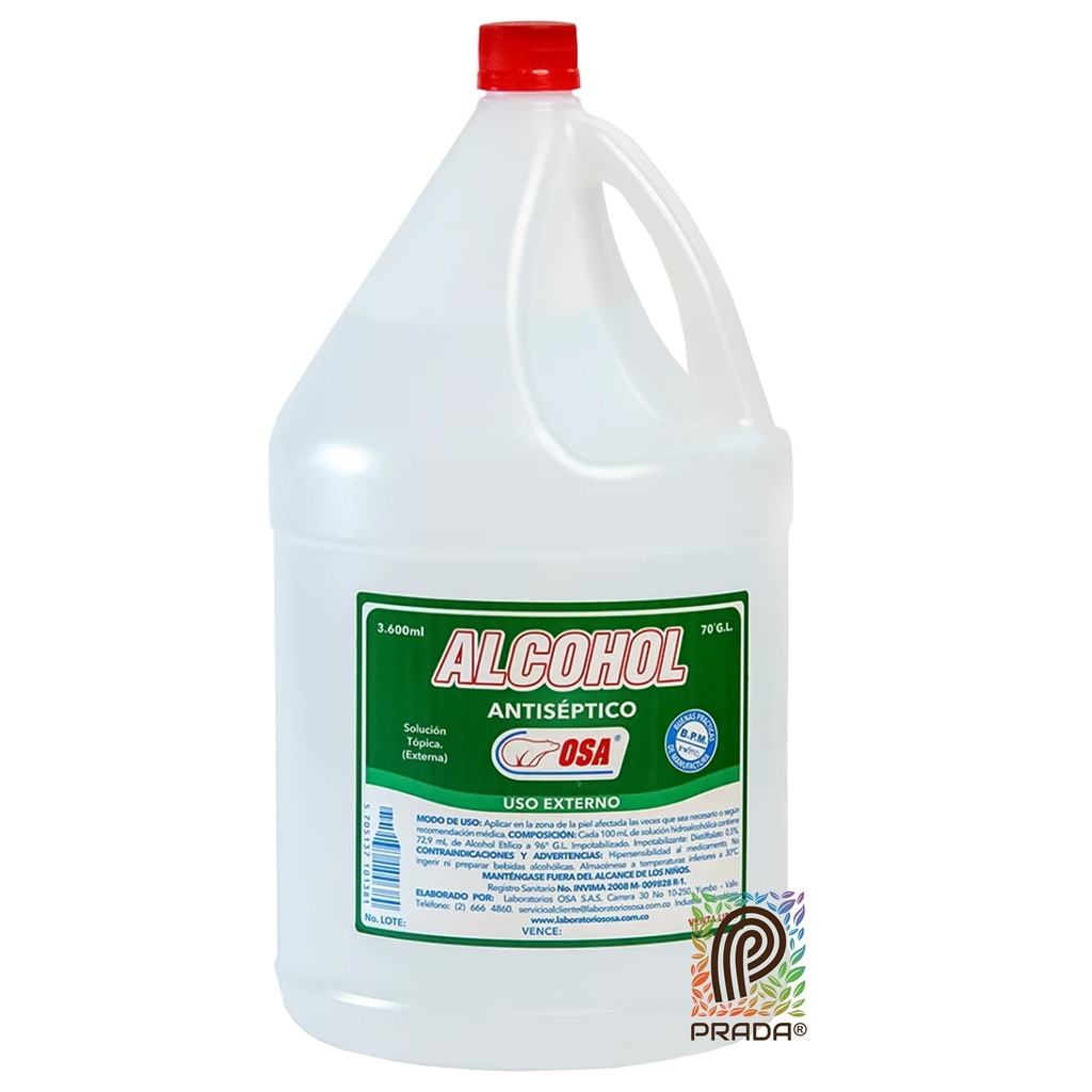 ALCOHOL 70% GL X 3600ML (OSA)