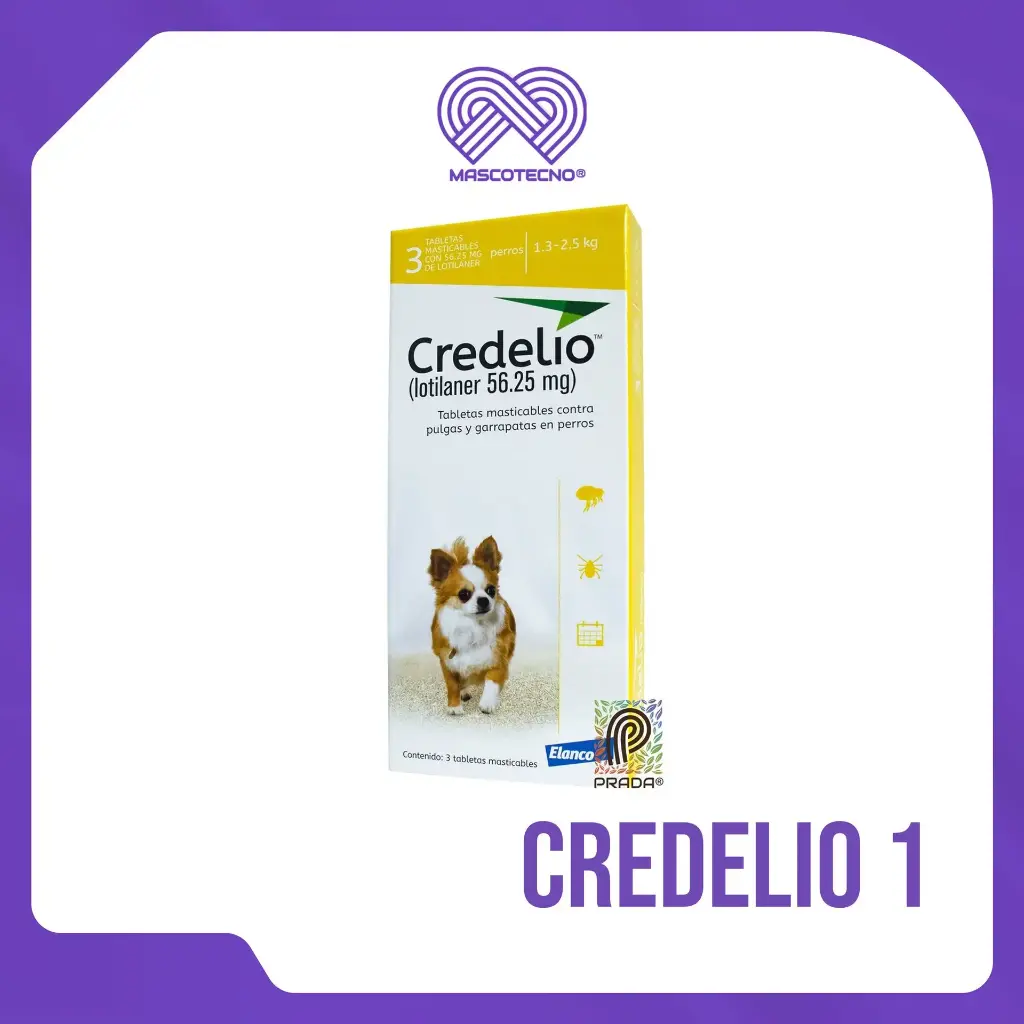 [7-0308-0363] CREDELIO 1 (1.3-2.5 KG) (AMARILLO) X 3 TABLETAS