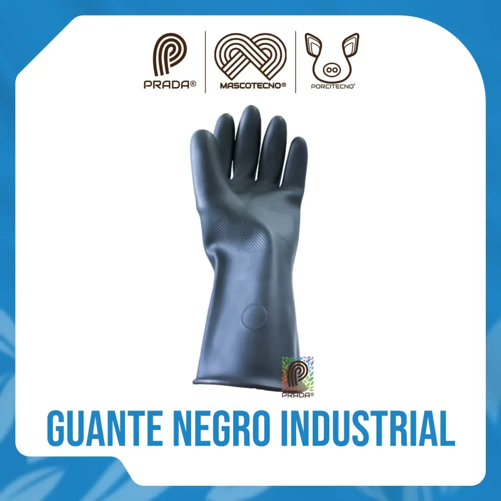 GUANTE NEGRO INDUSTRIAL CALIBRE 35 T 10