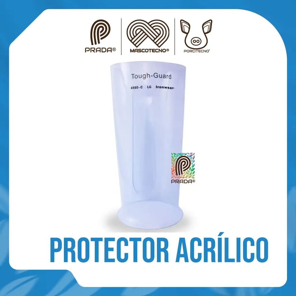 PROTECTOR DE ANTEBRAZO EN ACRILICO SEGURIDAD INDUSTRIAL TALLA L COLOR TRANSPARENTE