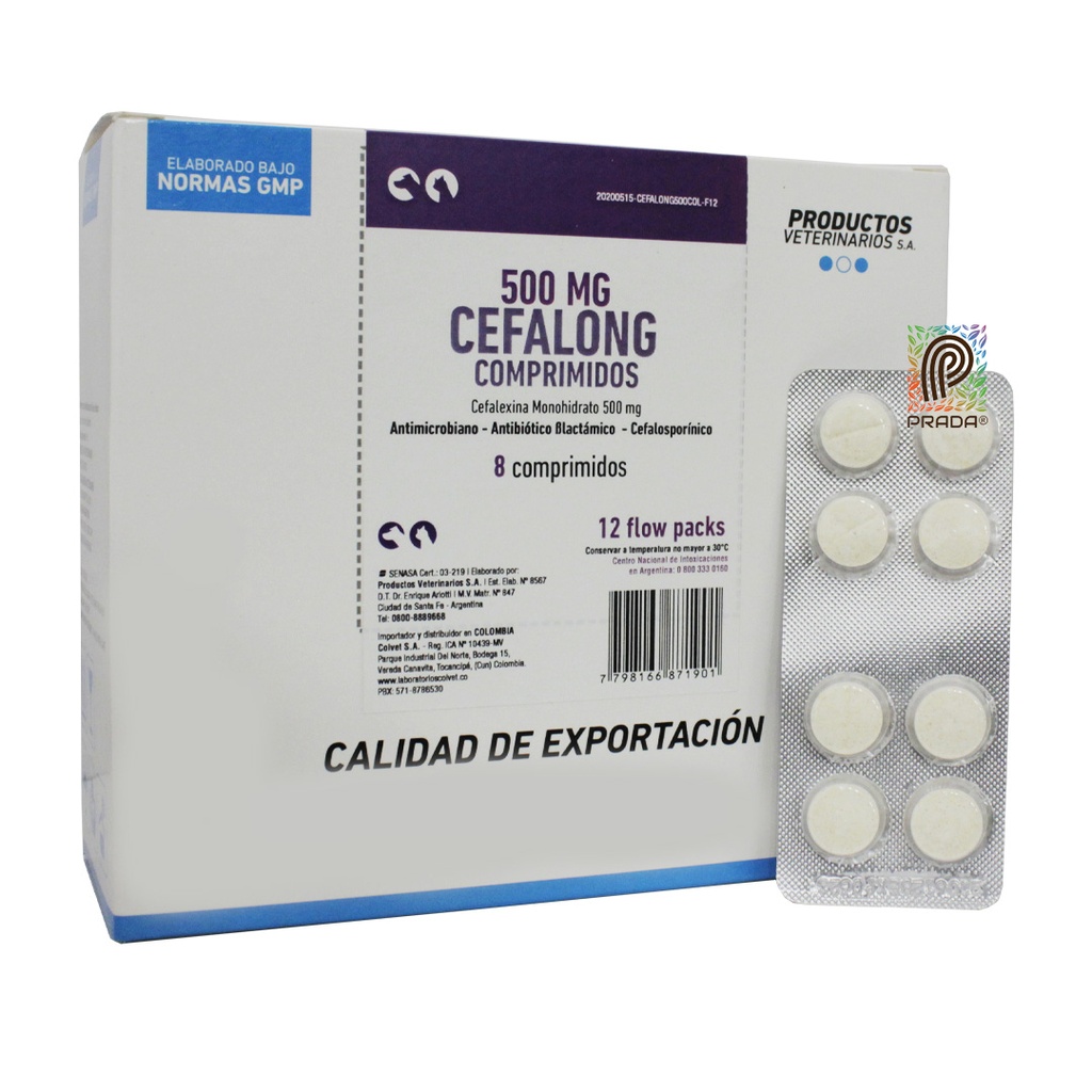 CEFALONG TAB 500 MG X 8 UND