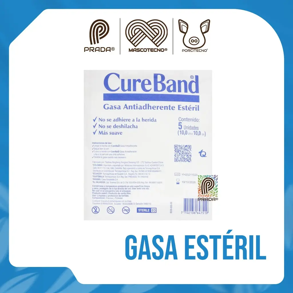 GASA ESTERIL 10X10 CM X 5 UND