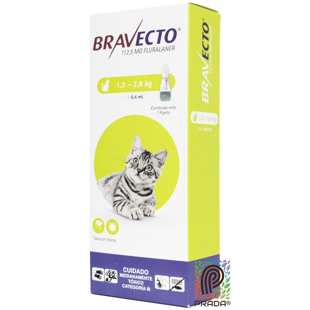 BRAVECTO PIPETA CAT (1.2 - 2.8 KG) (VERDE)