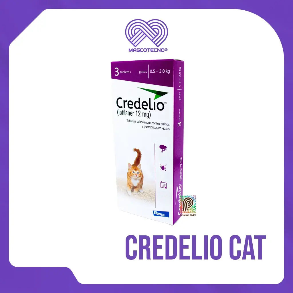 [7-0308-0846] CREDELIO CAT TAB (0.5 - 2 KG) 12 MG X 3 TABLETAS