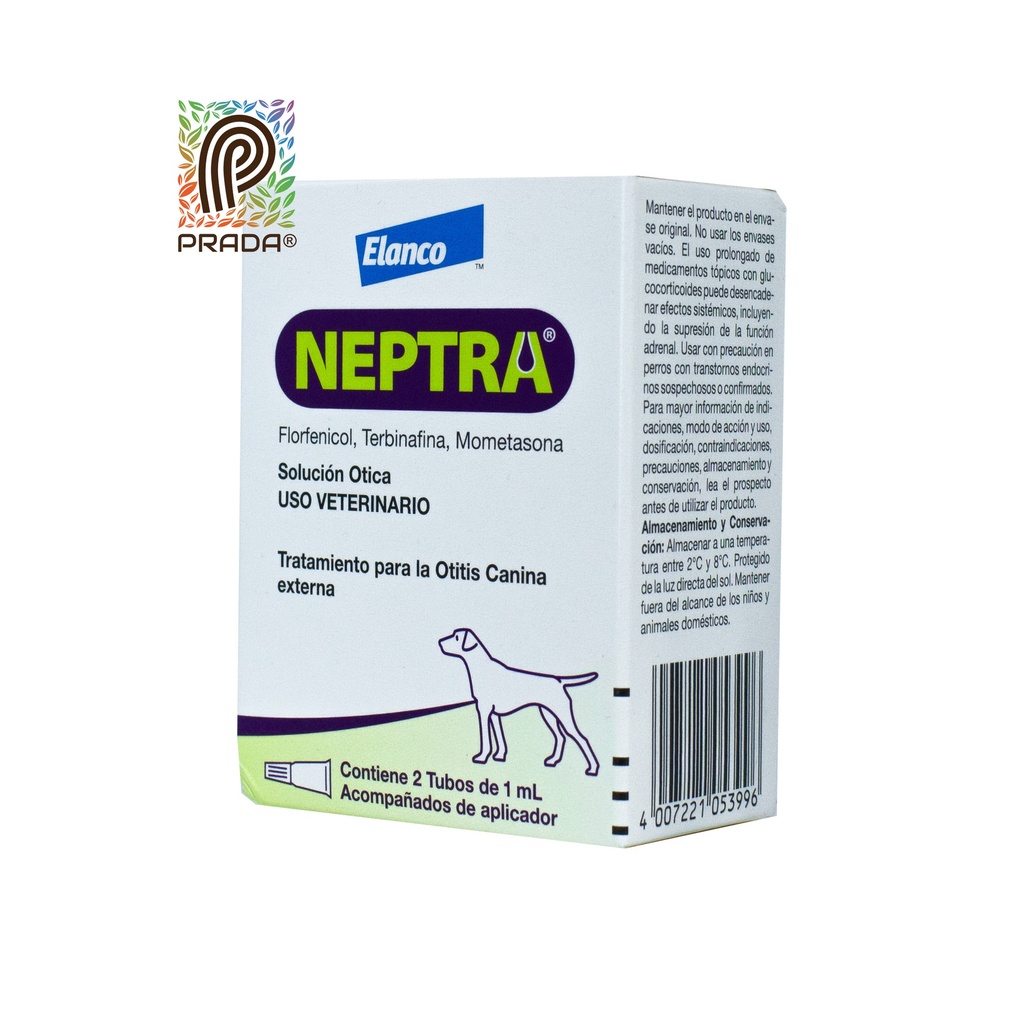 NEPTRA OTIC SOLUTION CAJA x 2  UNID x 1 ML