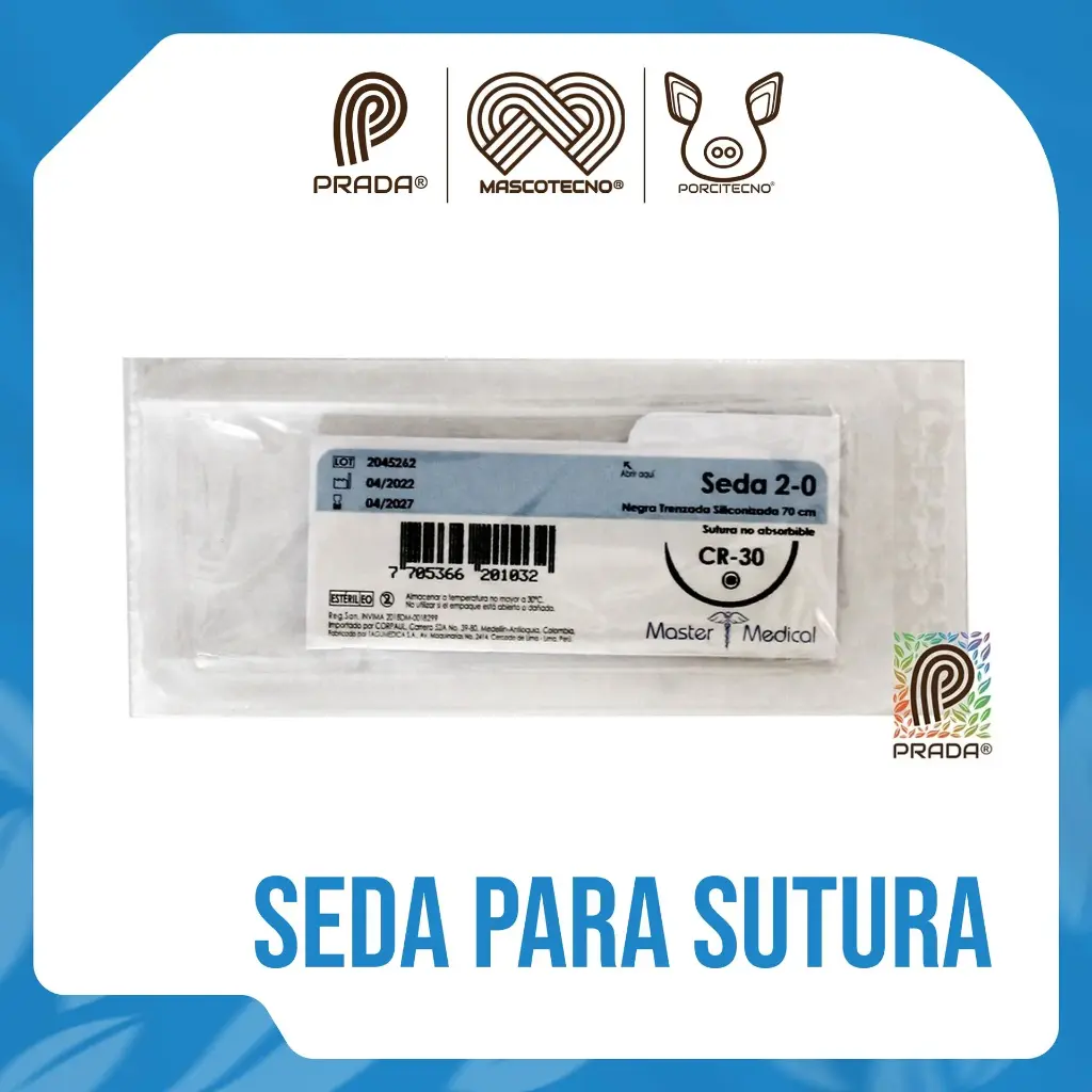 [7-0107-0919] SEDA PARA SUTURA 2.0 CON AGUJA
