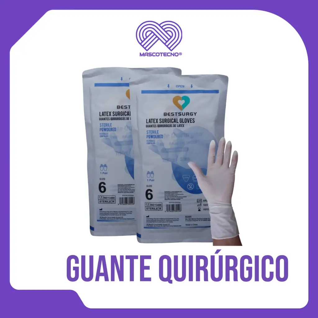 GUANTE QUIRURGICO ESTERIL CON TALCO TALLA 6