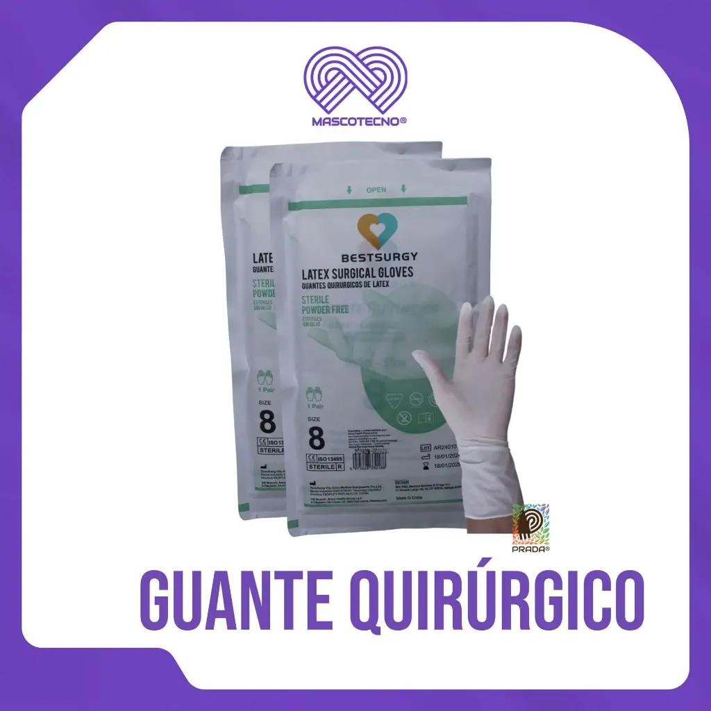 GUANTE QUIRURGICO ESTERIL SIN TALCO TALLA 8
