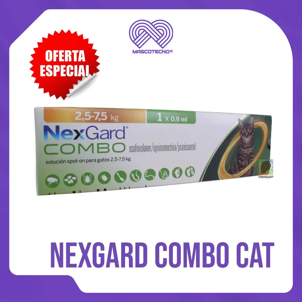 [7-0308-0751] NEXGARD COMBO CAT (2.5 - 7.5 KG)