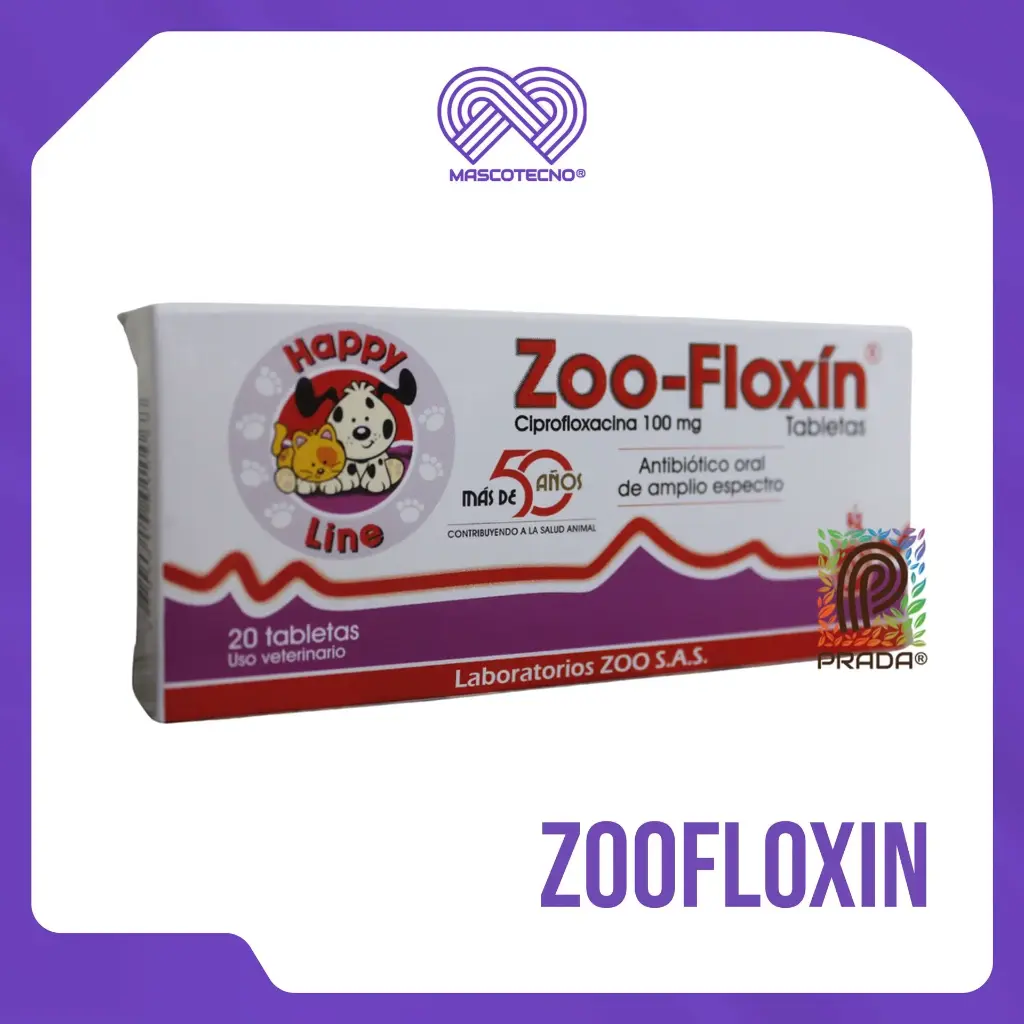 [7-0706-1115] ZOOFLOXIN 100 MG TAB X 2O UND
