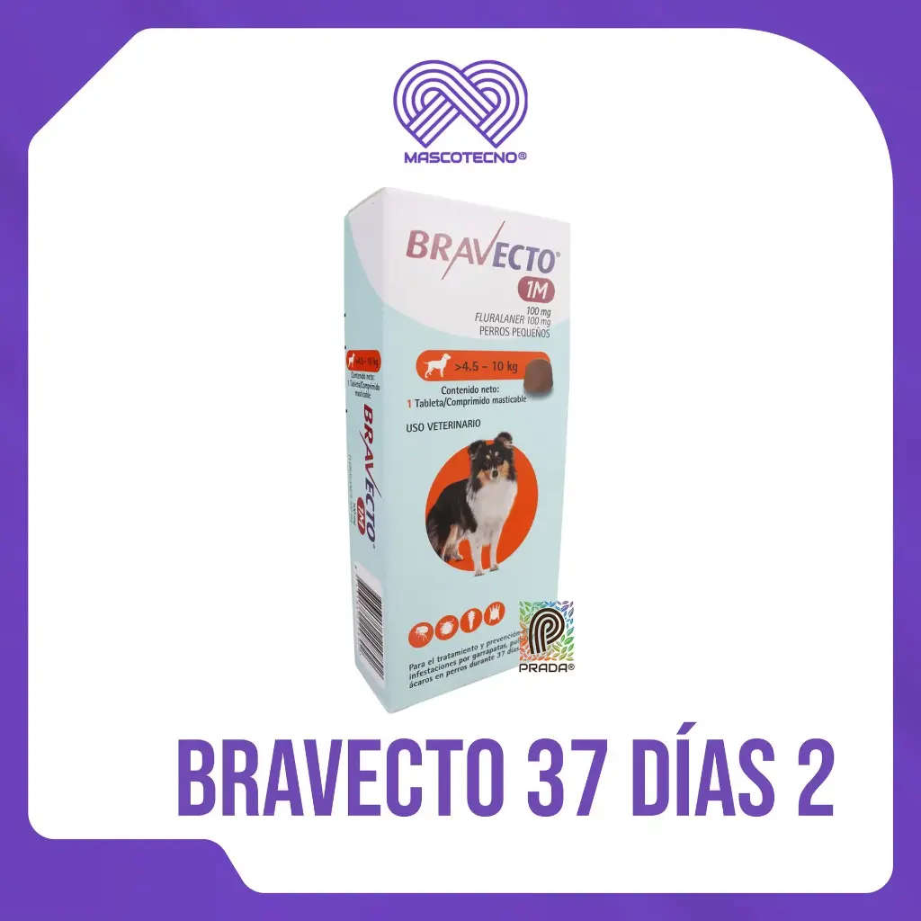 BRAVECTO 37 DIAS 2 (4.5 -10KG) (NARANJA)