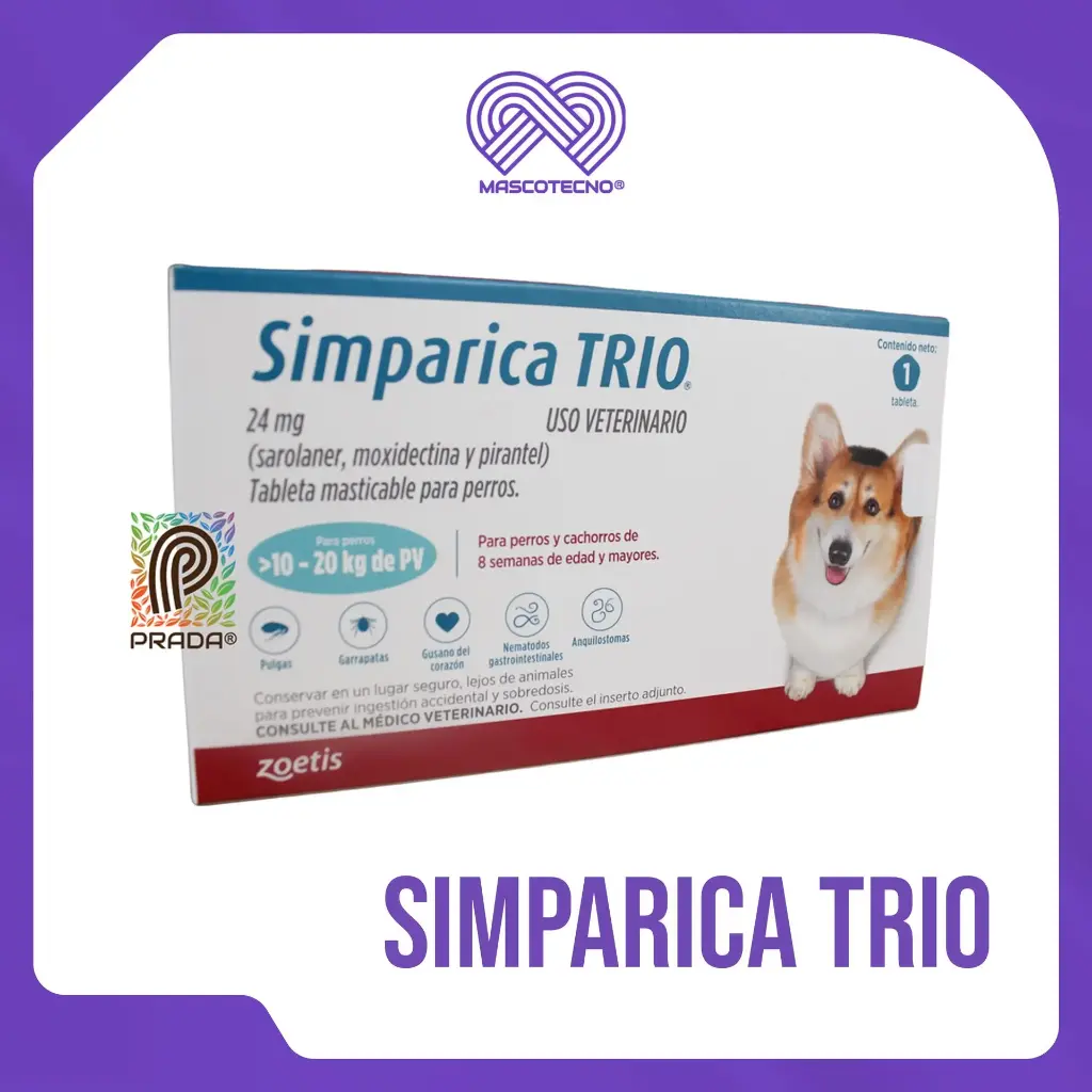 SIMPARICA TRIO 4 (10-20 KG)  (AZUL)