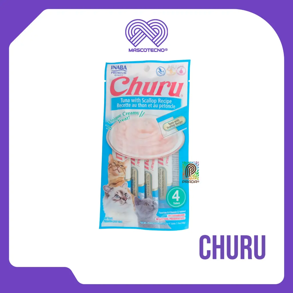 CHURU X 4 UND AZUL - ATÚN Y SCALLOP 