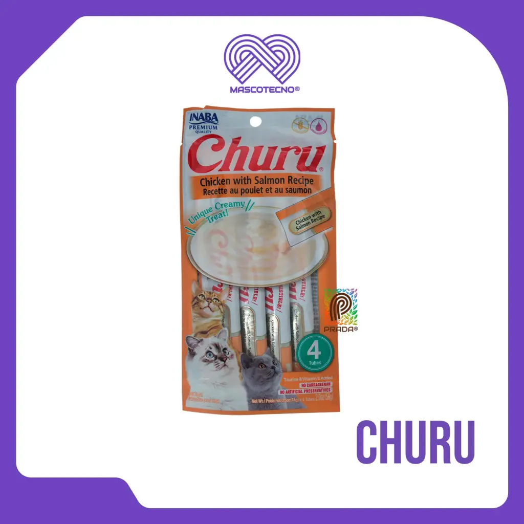 CHURU X 4 UND NARANJA - POLLO Y SALMON