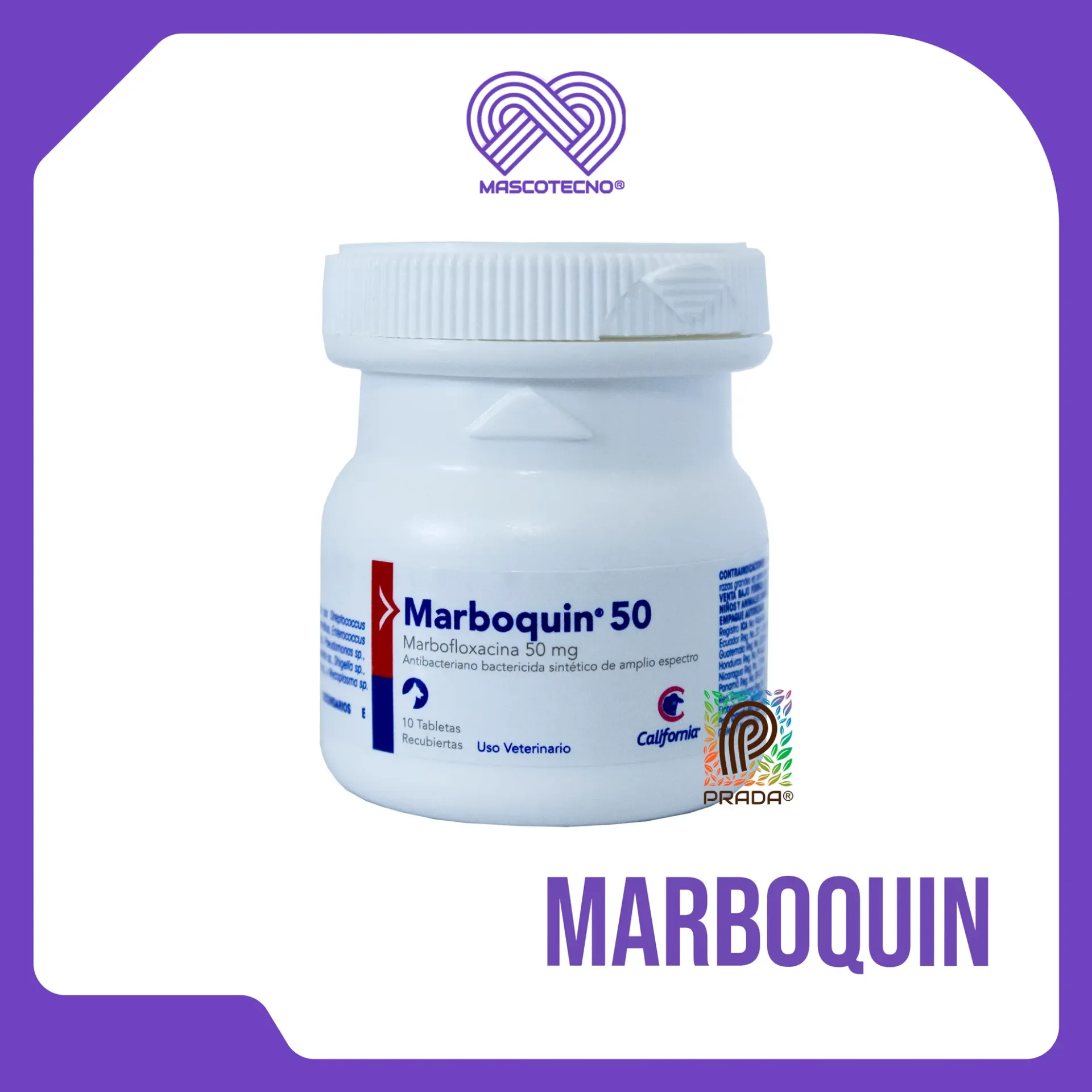 MARBOQUIN 50MG TAB BLISTER x 10 UND
