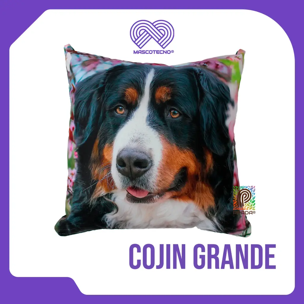 COJIN GRANDE DISEÑO CON MASCOTAS