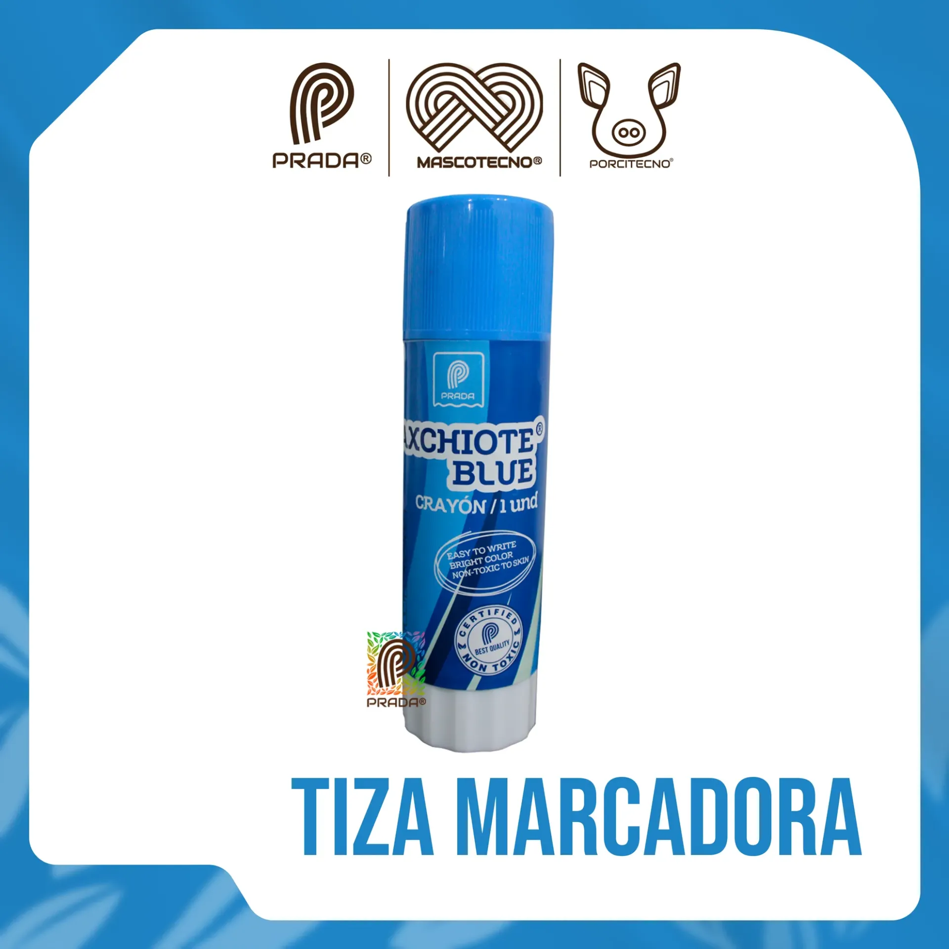 TIZA MARCADORA AXCHIOTE® AZUL (CRAYON) {M}