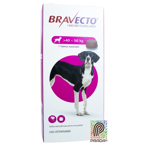 [7-0306-0234] BRAVECTO TAB 5 (40-56 KG) (FUCSIA)