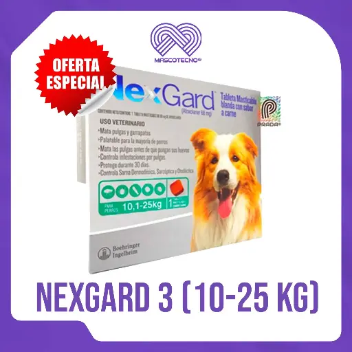 [7-0307-0741] NEXGARD 3 (10-25 KG) (VERDE)