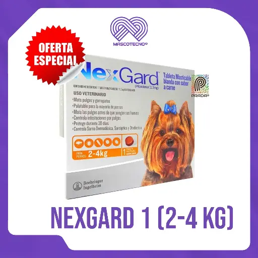 [7-0307-0742] NEXGARD 1 (2-4 KG) (NARANJA)