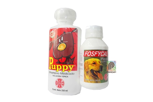 [7-0405-0870] COMBO CHAMPU PUPPY X 250ML + FOSFYCAL 120ML
